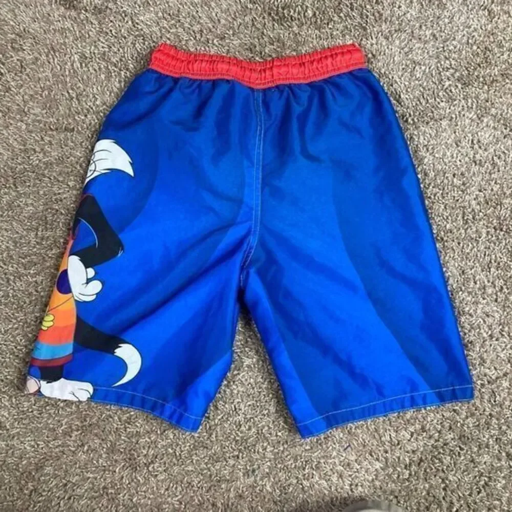 Space Jam Swim Trunks Shorts‎ Youth Size 10/12 Squad Swimsuit Swimwear Blue